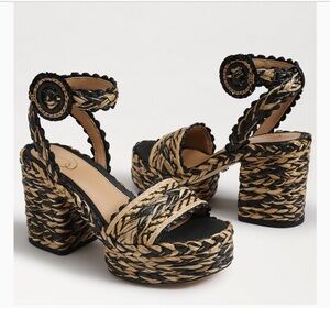 New in box Iliana Sam Edelman raffia platform heels 🤎